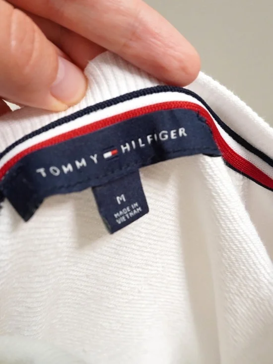 Tommy Hilfiger Womens White Lace-Trimmed Long Sleeve Sweater Top Size M - Picture 4 of 4